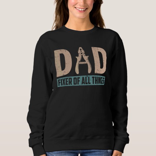 Vater Fixer Contractor Carpenter Woodworker Herren Sweatshirt (Vorderseite)