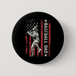 Vater Flag Gift Vater Männer Baseball Vatertag Button