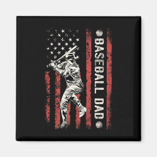 Vater Flag Gift Vater Männer Baseball Vatertag Magnet