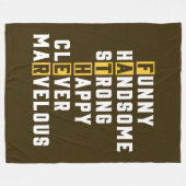 Vater Fleecedecke (Vorderseite (Horizontal))