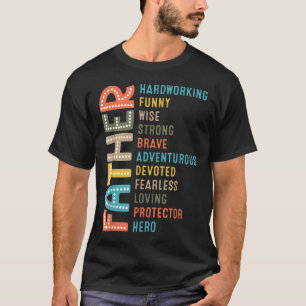 Vater Fleißig Stark Tapfer Beschützer Held Vater T-Shirt