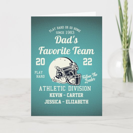 Vater Football Vathage Day Karte (Vorderseite)