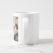 Vater Foto blauer Text Jumbo-Tasse (Rückseite)