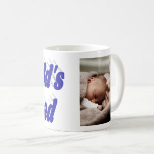 Vater Foto blauer Text Kaffeetasse