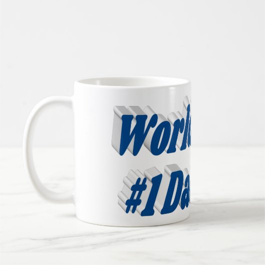 Vater Foto Blauer Text Tasse (Links)