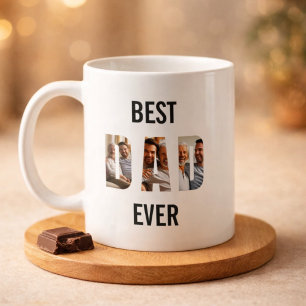 Vater-Foto-Collage-Ausschnitt Vatertag Geburtstag Kaffeetasse