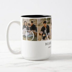 Vater Foto-Collage Bester Vater Aller Zeiten Anden Zweifarbige Tasse