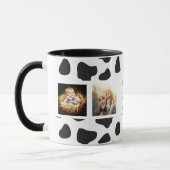 Vater Foto Collage Cowboy Schwarz-weiß Tasse (Links)