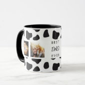 Vater Foto Collage Cowboy Schwarz-weiß Tasse (Vorderseite Links)