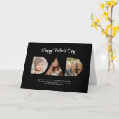 Vater Foto Collage Cutout Vatertag Geburtstag Karte (Gelbe Blume)