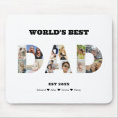 Vater Foto Collage Cutout Vatertag Geburtstag Mousepad (Vorne)