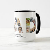 Vater Foto Collage Cutout Vatertag Geburtstag Tasse (VorderseiteRechts)