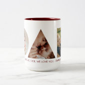 Vater Foto Collage Cutout Vatertag Geburtstag Zweifarbige Tasse (Mittel)