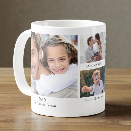 Vater-Foto-Collage Kaffeetasse