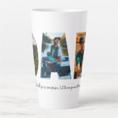 Vater Foto Collage Latte Tasse für Vatertag (Vorderseite)