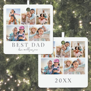 Vater-Foto-Collage Ornament Aus Metall