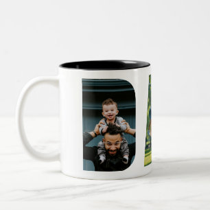 Vater Foto Collage Vathage Tag Zweifarbige Tasse