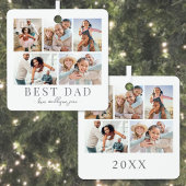 Vater Foto Collage Weihnachten Ornament Aus Metall