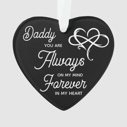 Vater Foto Gedenkstätte Personalisiert Weihnachtss Ornament (Rückseite)