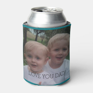 Vater Foto Geschenk Bier cooler Vatertag Dosenkühler
