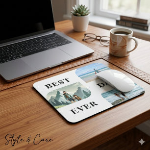 Vater-Foto-Geschenk-Mauspad mit Drei-Bilder-Design Mousepad