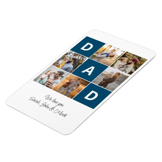 Vater Foto Magnet für Vatertag (Linke Seite)