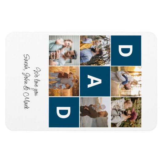Vater Foto Magnet für Vatertag (Horizontal)