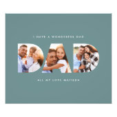 Vater Foto Moderne Typografie Kindergeschenk (Vorne)