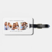 Vater Foto Moderne Typografie Kindergeschenk Gepäckanhänger (Rückseite horizontal)