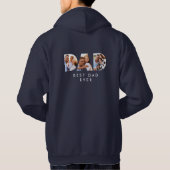 Vater Foto Moderne Typografie Kindergeschenk Hoodie (Rückseite)