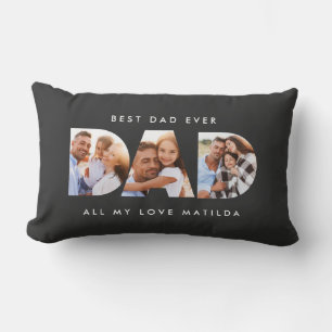 Vater Foto Moderne Typografie Kindergeschenk Lendenkissen