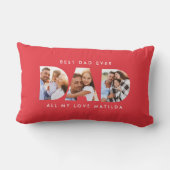 Vater Foto Moderne Typografie Kindergeschenk Lendenkissen (Rückseite)