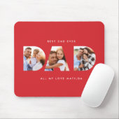 Vater Foto Moderne Typografie Kindergeschenk Mousepad (Mit Mouse)