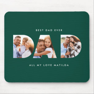 Vater Foto Moderne Typografie Kindergeschenk Mousepad