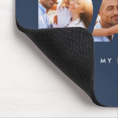 Vater Foto Moderne Typografie Kindergeschenk Mousepad (Ecke)