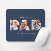 Vater Foto Moderne Typografie Kindergeschenk Mousepad (Mit Mouse)