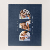 Vater Foto Moderne Typografie Kindergeschenk Puzzle (Vertikal)