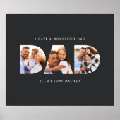 Vater Foto Moderne Typografie Kindergeschenk Schwa Poster (Vorne)