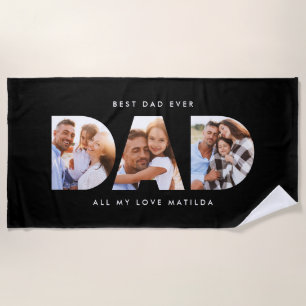 Vater Foto Moderne Typografie Kindergeschenk Strandtuch