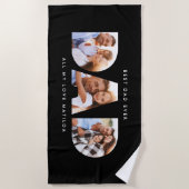 Vater Foto Moderne Typografie Kindergeschenk Strandtuch (Vorderseite)