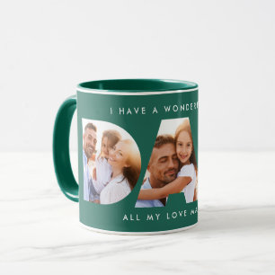 Vater Foto Moderne Typografie Kindergeschenk Tasse