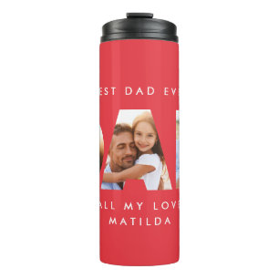 Vater Foto Moderne Typografie Kindergeschenk Thermosbecher