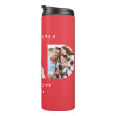 Vater Foto Moderne Typografie Kindergeschenk Thermosbecher (Nach rechts gedreht)