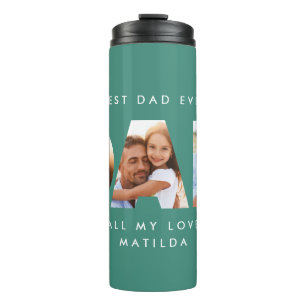 Vater Foto Moderne Typografie Kindergeschenk Thermosbecher