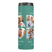 Vater Foto Moderne Typografie Kindergeschenk Thermosbecher (Rückseite)