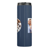 Vater Foto Moderne Typografie Kindergeschenk Thermosbecher (Rückseite)