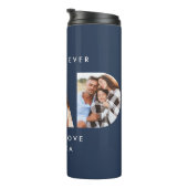 Vater Foto Moderne Typografie Kindergeschenk Thermosbecher (Nach rechts gedreht)