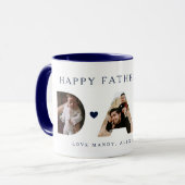 VATER Foto Navy Vatertag Personalisiert Keepake Tasse (Vorderseite Links)