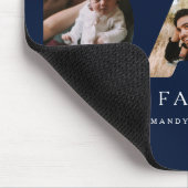 VATER Foto Navy Vatertag Personalisiert Monogramm Mousepad (Ecke)