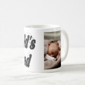 Vater Foto Schwarzer Text Kaffeetasse (VorderseiteRechts)